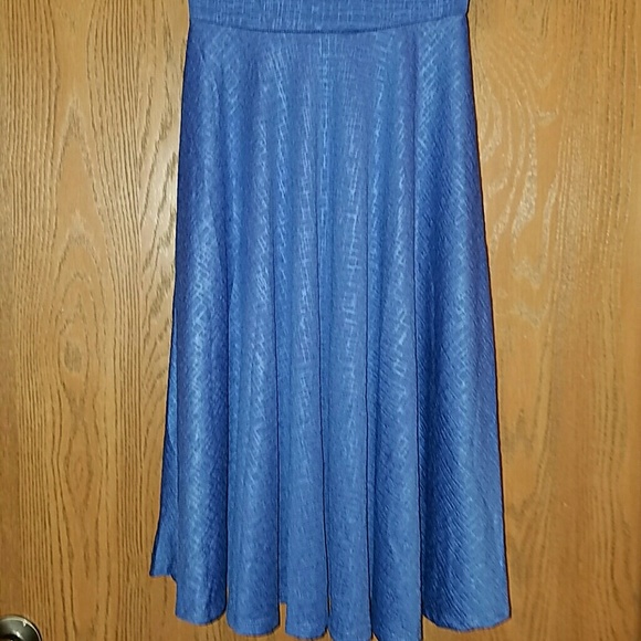 LuLaRoe Nicole blue dress - Picture 3 of 7